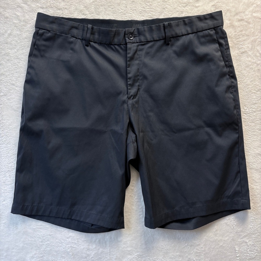Nike Golf Shorts Men Sz 38 Black Flex Flat Front Dri-FIT Stretch Performance